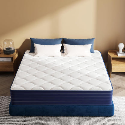 King Size Mattress, 12 Inch King Mattress in a Box, Hybrid Mattresses, Pocket Spring & Memory Foam, Medium, Motion Isolation, Fiberglass Free, Certipur-Us Certified, 76" X 80"1
