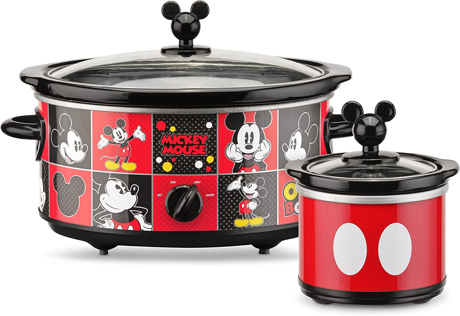 disney-mickey-mouse-5-quart-slow-cooker-20-ounce-dipper-by-includes-glass-lids-kitchen-essential-food-warmers-large-small-slow-cooker-set-for-serving-and-entertaining-large-small-slow-cooker-set-with-glass-lids-kitchen-essential-food-warmers-for-serving-entertaining-at-home