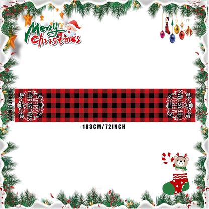 Red and Black Buffalo Plaid Christmas Table Runner Winter Christmas Holiday Linen Table Runner Dining Table Home Party Decoration 13 X 72 Inch5