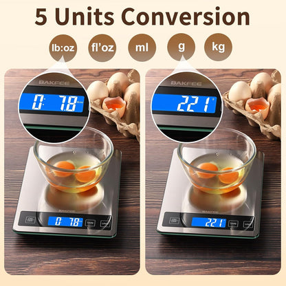 Food Scale, 33Lb Kitchen Scale with 1G Precision, Rechargeable Black | Premium Stainless Steel & Tempered Glass, Splash-Resistant Sturdy Surface, USB-C or Batteries, for Cooking, Baking, Meal Prep8