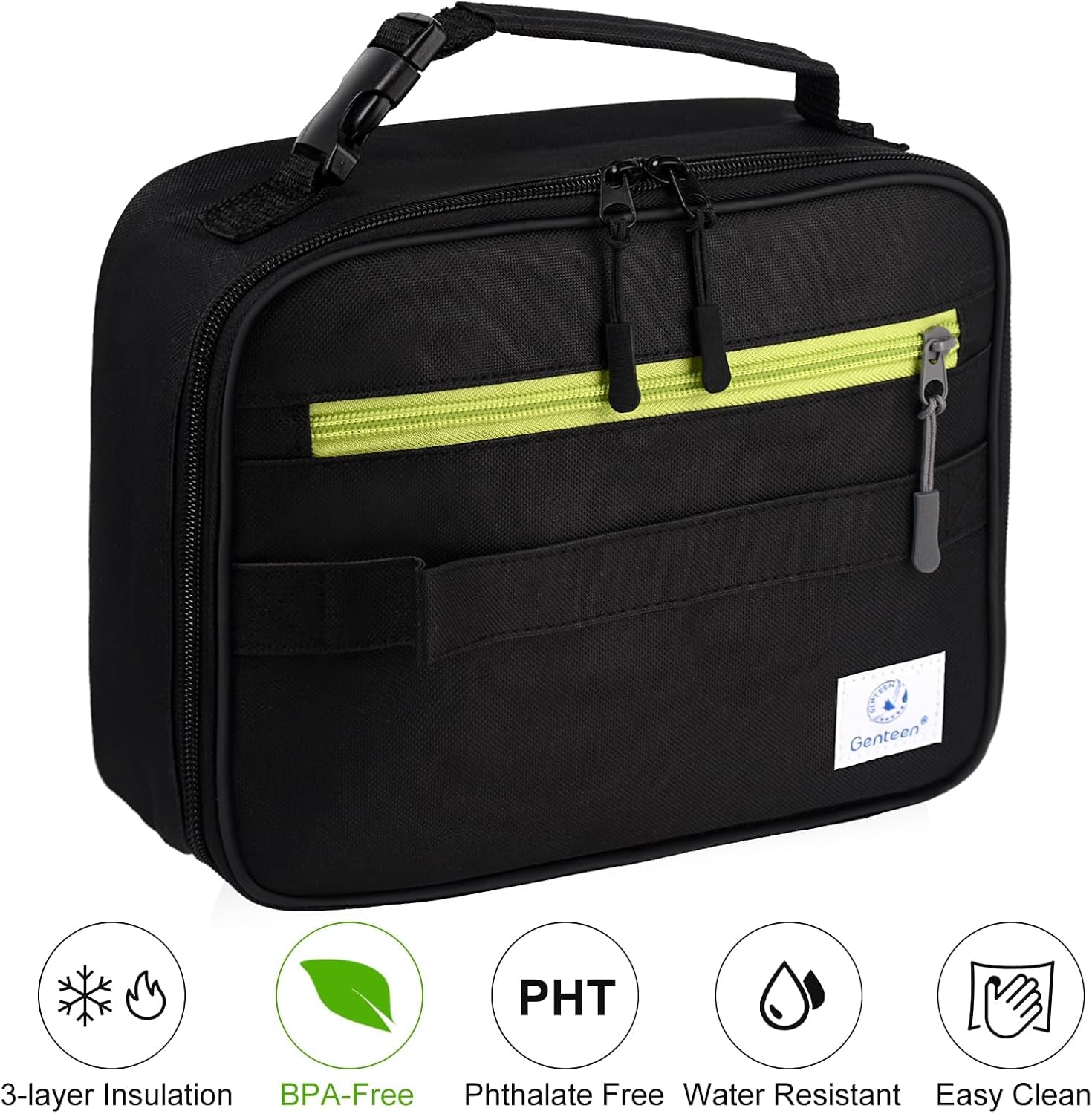 lunch-box-kids-insulated-lunch-bag-kids-boys-girls-back-to-school-soft-lunch-box-for-men-reusable-lunchbox-for-office-outdoor-school-black