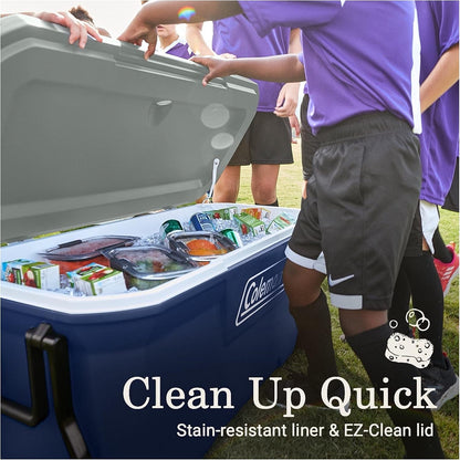 Coleman Classic Series Insulated Portable Rolling Cooler with Wheels, Leak-Resistant Outdoor Hard Cooler Keeps Ice up to 5 Days7