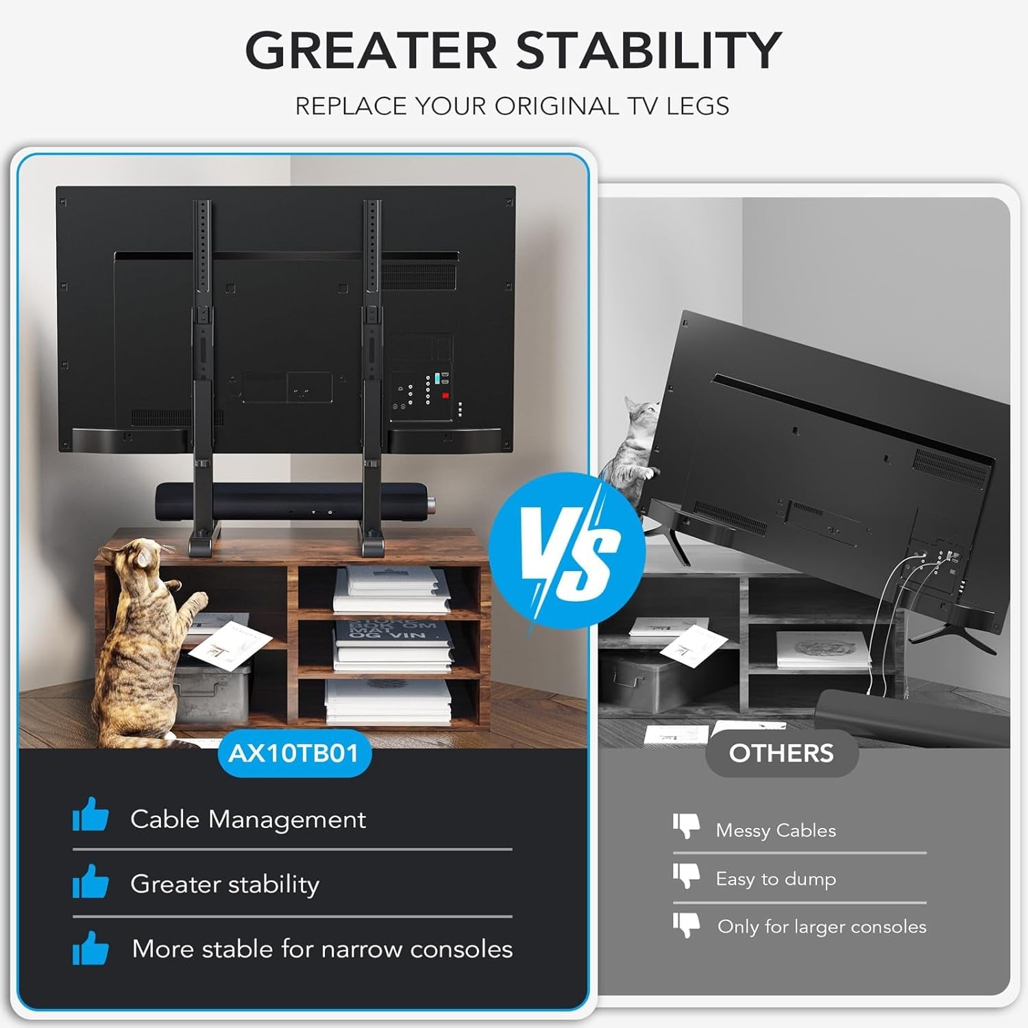table-top-tv-stand-with-height-adjustable-tv-legs-replacement-for-most-37-86-inch-flat-curved-tvs-steel-tv-base-feet-holds-up-to-150-lbs-with-cable-management-max-vesa-800x600mm-black