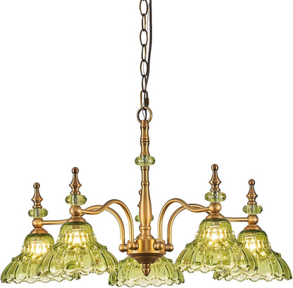 Chandeliers Light 5 Lights Chandelier Lamp Modern Pendant Lighting Fixtures Hanging Lamps for Dining Room Entryway Living Room Bedrooms Foyer Entrance Kitchen Brass and Green1