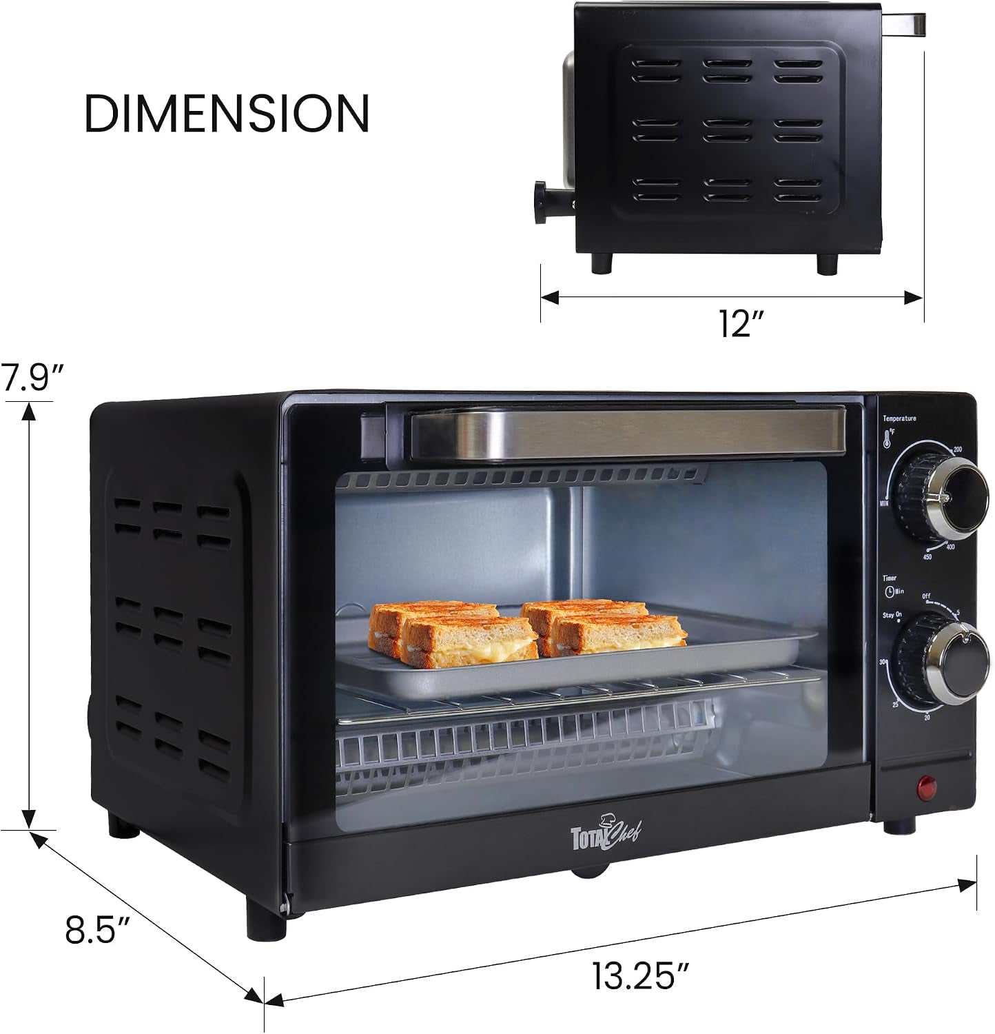 total-chef-toaster-oven-countertop-oven-for-toast-bake-broil-pizza-compact-size-for-small-kitchen-appliance-with-timer-black