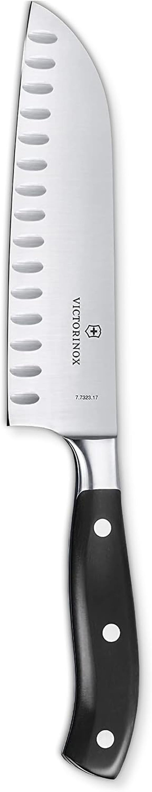 Victorinox Grand Maître 7" Santoku Knife - Forged Granton Edge Prep Tool1
