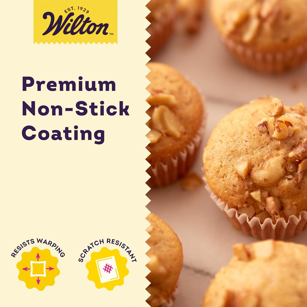 gold-non-stick-muffin-pan-made-without-pfas-24-cup-non-stick-steel-with-scratch-resistant-coating-resists-warping-extended-handles-dishwasher-safe-perfect-for-cupcakes