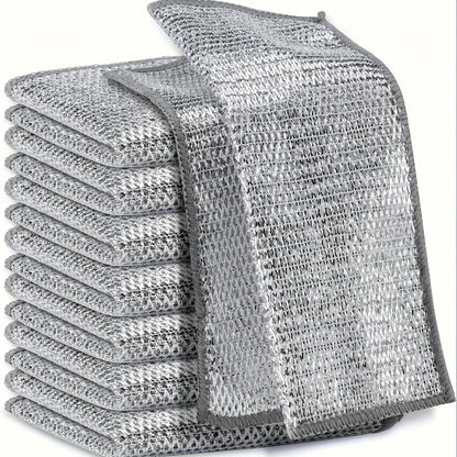 10Pcs Miracle Cleaning Cloth - Ultra-Durable Mesh Ultrafine Fiber Set - Easy for Dry and Wet Cleaning - Very Suitable for Tableware, Metal Surfaces, Etc.! No Scratches Kitchen Genius1
