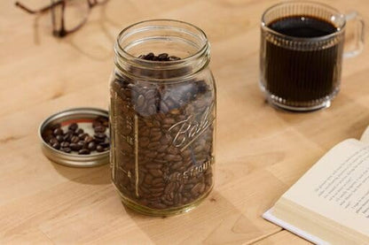 Quart (32Oz) Jar with Silver Lid, Wide Mouth, Set of 24