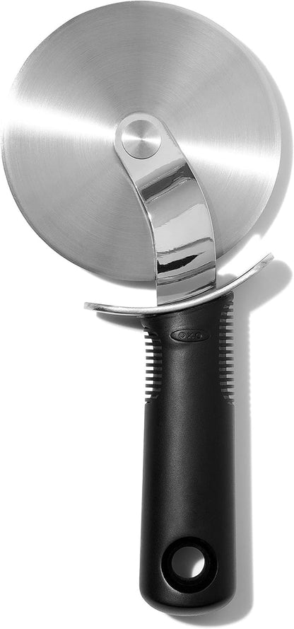 OXO Good Grips Pizza Wheel Cutter with 4-Inch Blade | Sharp Stainless Steel Blade, Comfortable Non-Slip Grip, Cuts Thick Crust, Easy to Clean, Kitchen Cutting Tool1