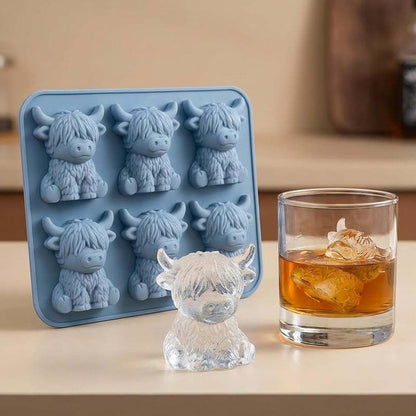 3D Highland Cow Silicone Ice Mold, Food Grade Creative Ice Cube Tray for Whiskey, Home Party & Cocktails,1 PCS9