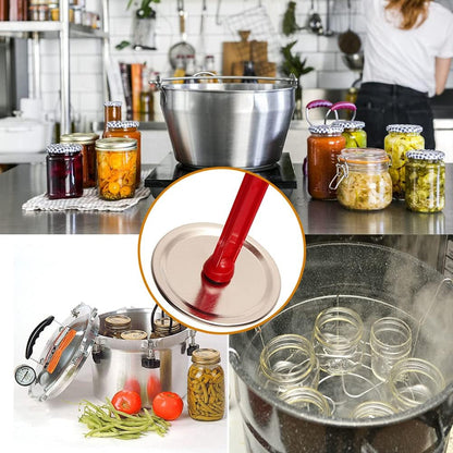 4 Pack Lid Lifter Magnetic Lid Lifter Canning Lid Lifter Canning Supplies Lid Wand Canning Lid Magnetic Lifter Canning Kit Canning Tools for Pots Home Canning of Preserving Fruits and Vegetables, Red7