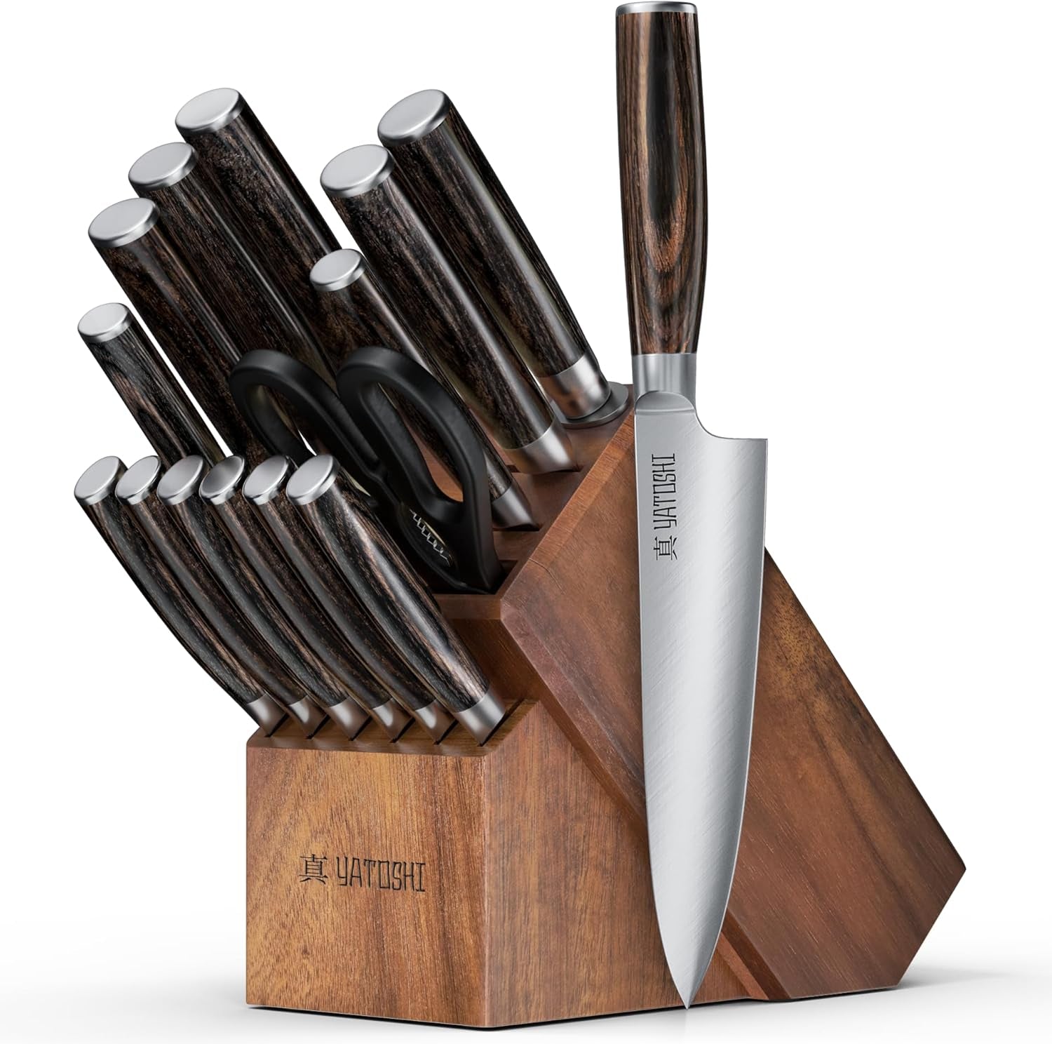 yatoshi-15-piece-knife-block-set-pro-kitchen-knife-set-ultra-sharp-high-carbon-stainless-steel-with-ergonomic-handle-new