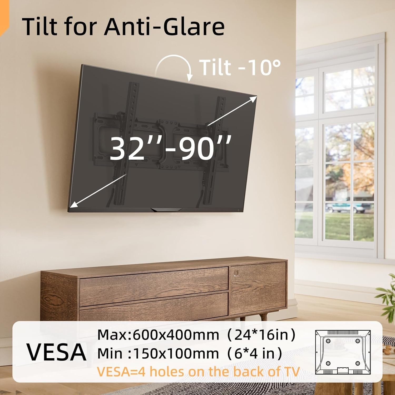 iworkborad-55-65-75-85-inch-tilting-tv-wall-mount-for-32-90-tvs-low-profile-tv-mount-bracket-safe-lock-quick-release-max-vesa-600x400mm-24-inch-studs-132-lbs-fit-most-55-75-85-86-tvs