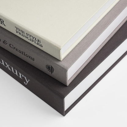 Decorative Books Set of 3, Black-Gray-Beige-Luxury | Coffee Table Home Decor, Living Room Decoration, Photo Storage, Keepsake Box9
