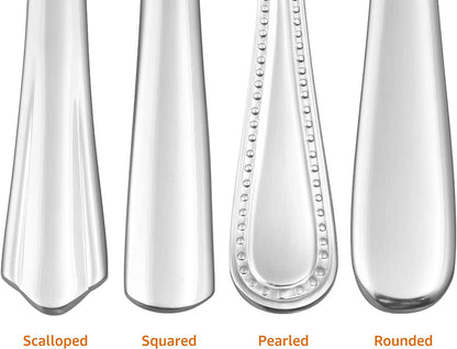 Stainless Steel Dinner Knives with round Edge, Silverware, Table Knives, Restaurant Quality, Pack of 12, Silver5