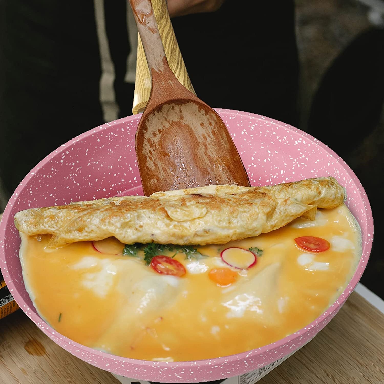 8-inch-pink-nonstick-frying-pan-small-egg-pan-skillet-even-heating-all-stove-compatible-pfoa-pfos-free-granite-stone-cookware-skillet-healthy-and-non-toxic