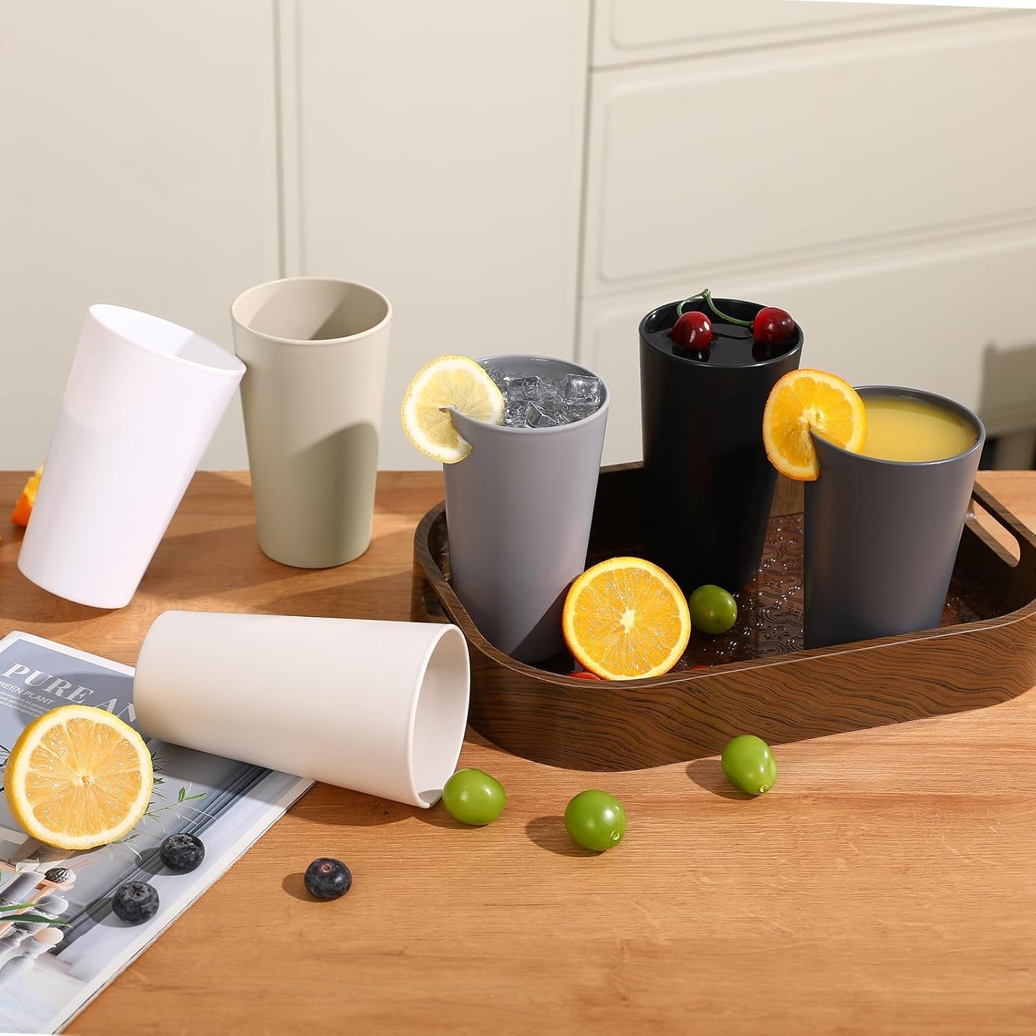 24-pcs-unbreakable-plastic-cups-set-20-oz-reusable-plastic-cups-stackable-drinking-cup-for-kitchen-outdoor-bpa-free-dishwasher-refrigerator-and-microwave-safe-20-oz-6-colors
