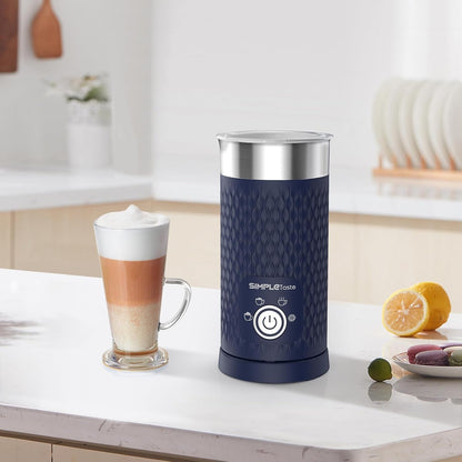 Milk Frother, 4-In-1 Electric Automatic Milk Steamer, Blue | Warm and Cold Foam Maker and Milk Warmer for Latte, Macchiato, Cappuccino, Hot Chocolate5