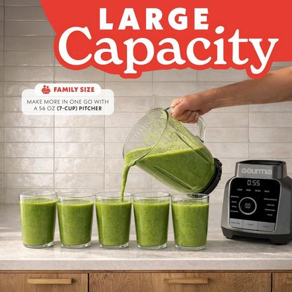 Countertop Blender – 8 Blend Programs, 4 Speeds, Pulse and Manual Mode, 56Oz Pitcher, Digital Display with Integrated Timer, Round-Plated Tamper, Dishwasher-Safe Parts3