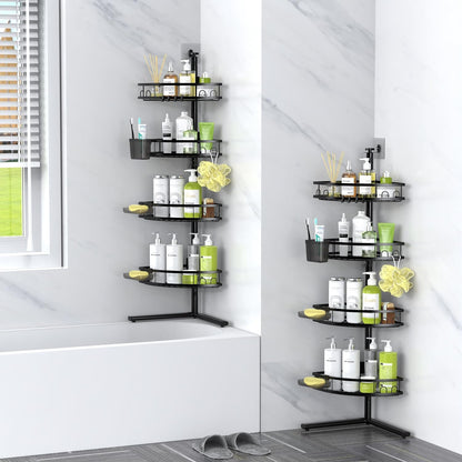 Standing Shower Caddy Corner - Rustproof Bathroom Shower Stand Shelf7