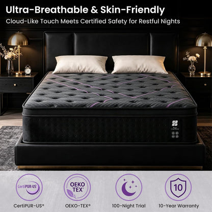 14 Inch King Hybrid Mattress in a Box, Medium Firm Pressure Relief7
