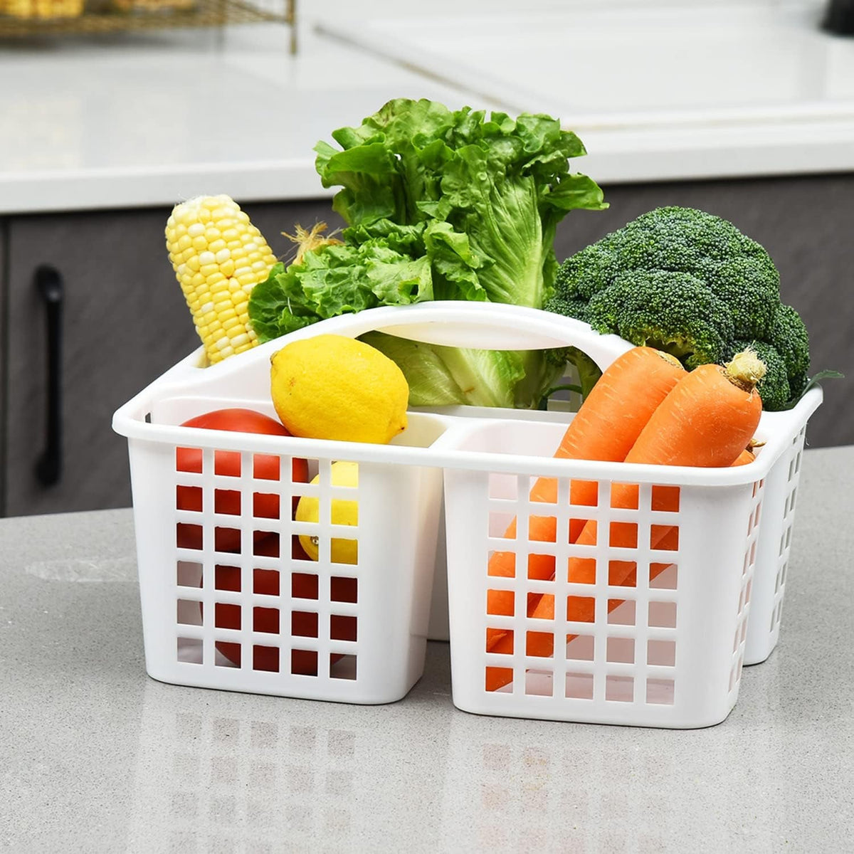 3-compartments-plastic-shower-caddy-basket-portable-divided-cleaning-supply-storage-organizer-with-handle-white