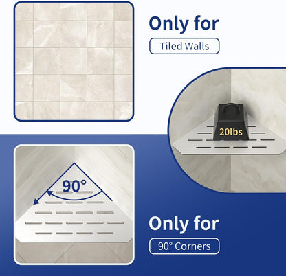 Corner Shower Shelf for Tiled Wall5