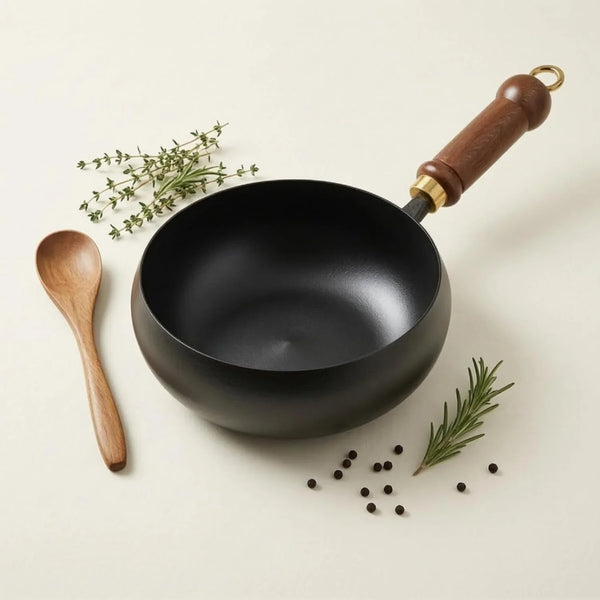 Iron Wok Deep Frying Stir Fry Pan Cookware for Kitchen2