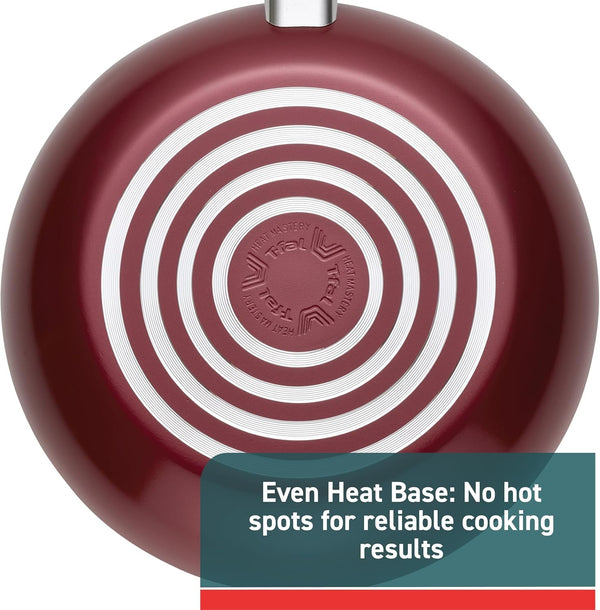 Essence, 20 Piece Non-Stick Pots and Pans Cookware Set, Red5