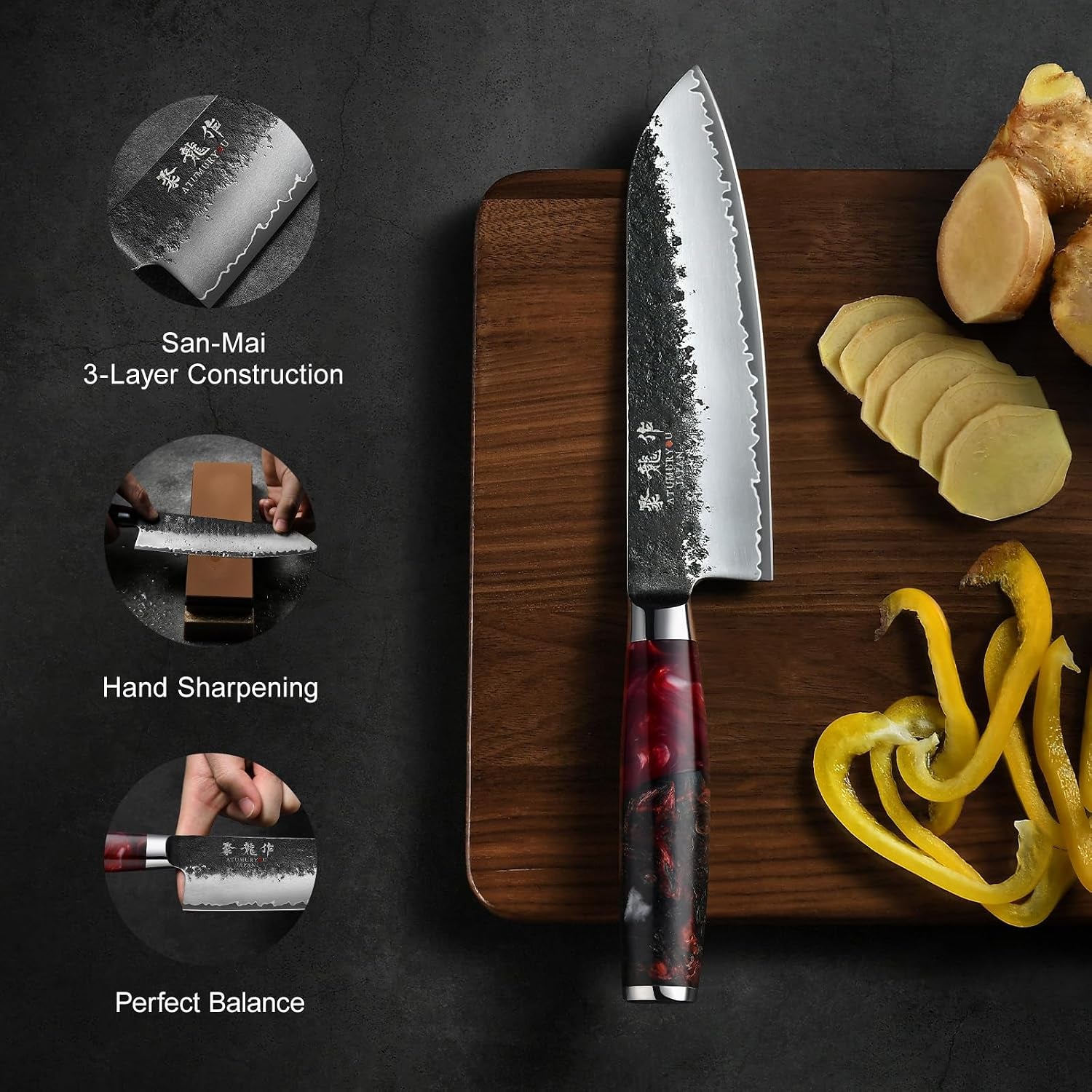 7-japanese-santoku-chef-knife-black-forged-3-layer-vg10-steel-core