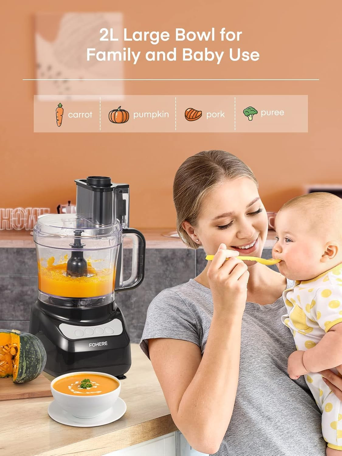 food-processor-12-cup-2-in-1-feed-chute-food-chopper-meat-grinder-500-watt-motor-bpa-free-stainless-steel-procesador-de-alimentos-for-mincing-dicing-shredding-puree-kneading-dough