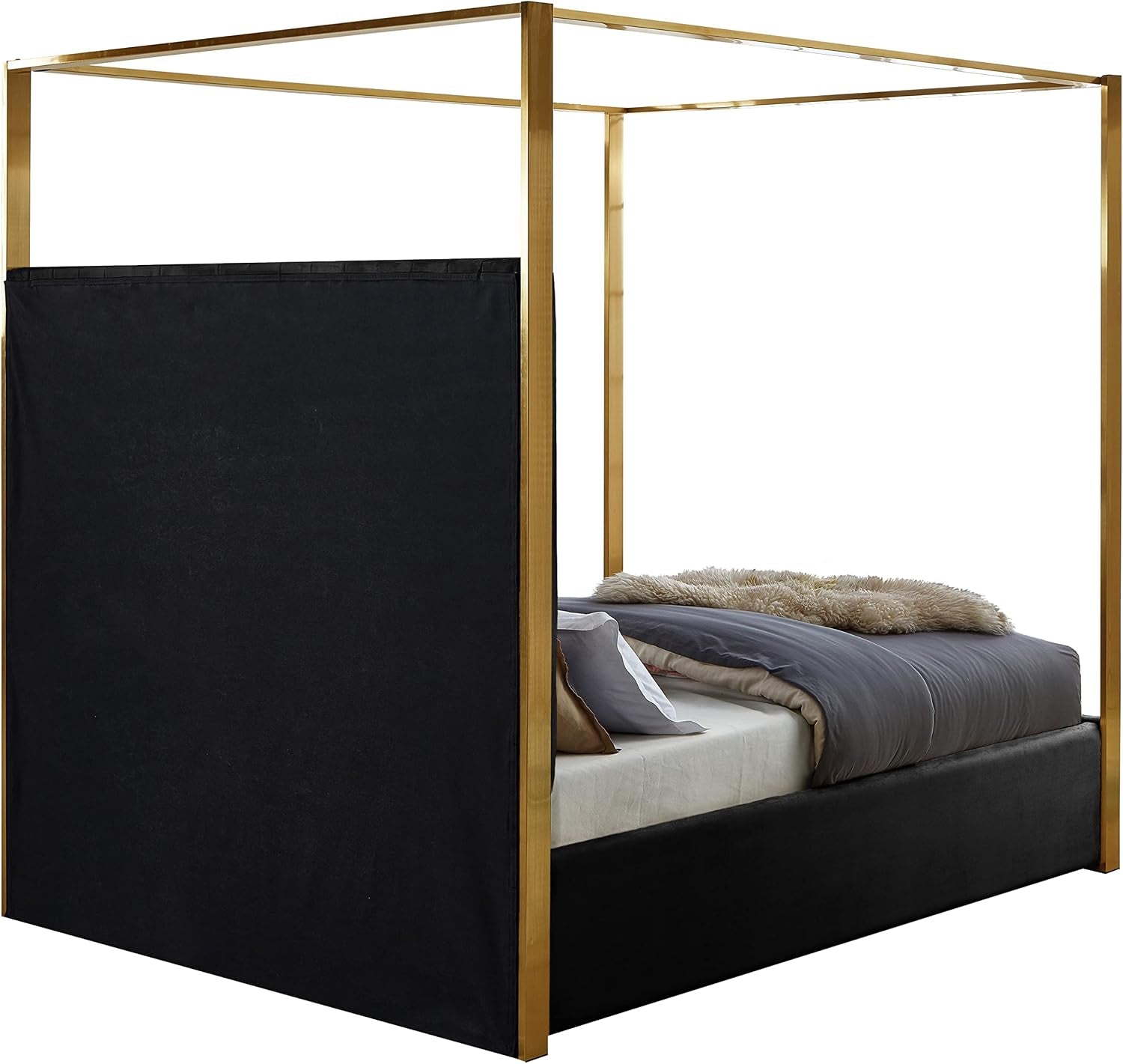 meridian-furniture-jonesblack-q-jones-collection-modern-contemporary-upholstered-queen-bed-black-velvet-channel-tufting-brushed-brass-frame-66-5-w-x-86-5-d-x-79-h-black-queen