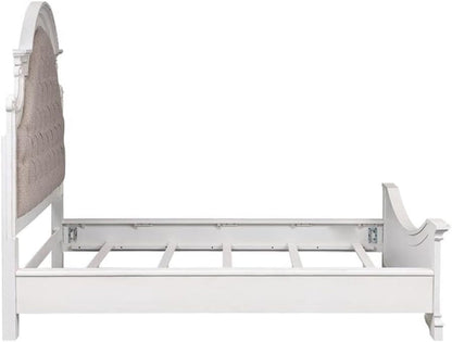 Liberty Furniture Industries Magnolia Manor King Upholstered Bed, White5