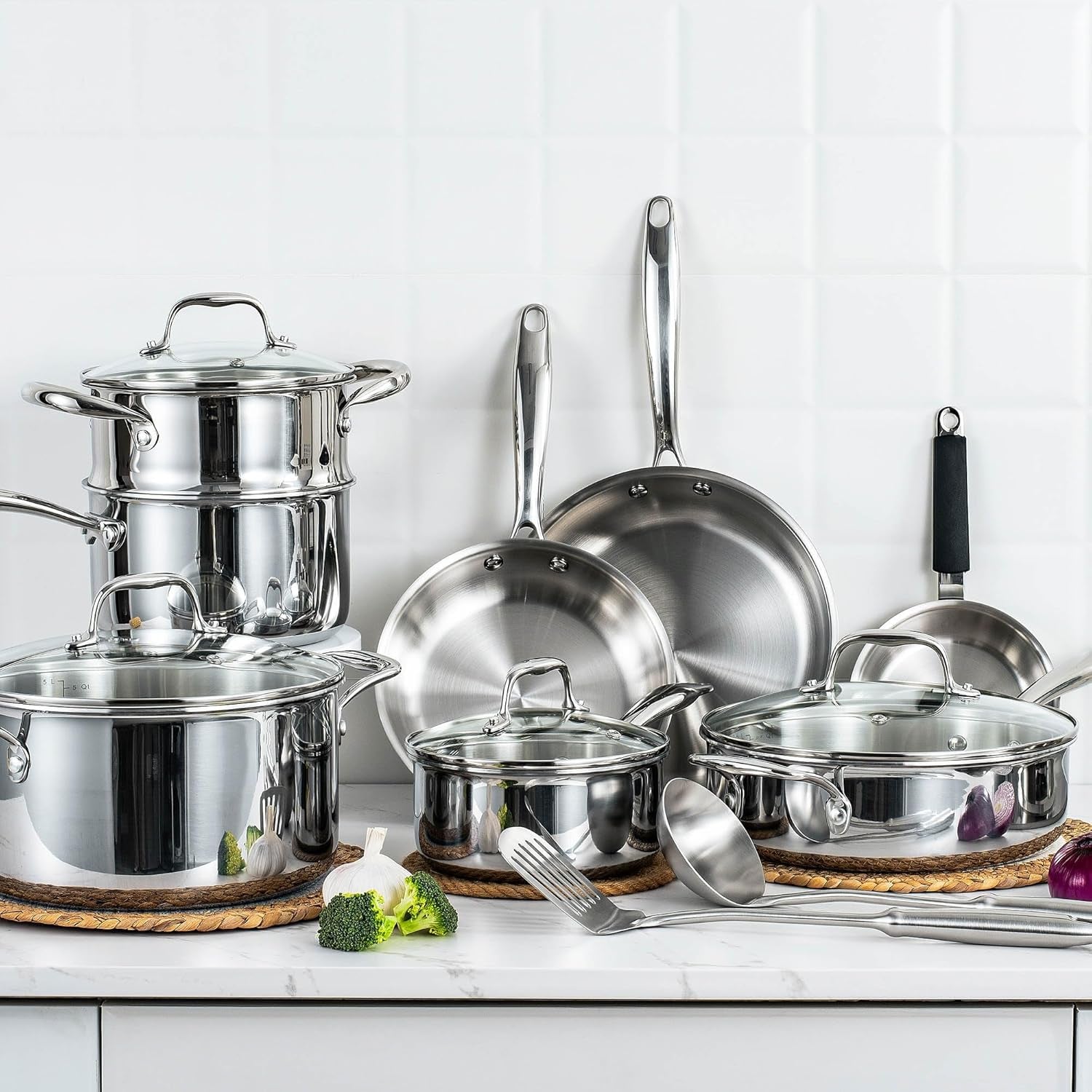 tri-ply-stainless-steel-cookware-set-16-piece-pots-and-pans-set-with-kitchen-utensils-and-steamer-non-toxic-multiclad-induction-oven-compatible-dishwasher-safe