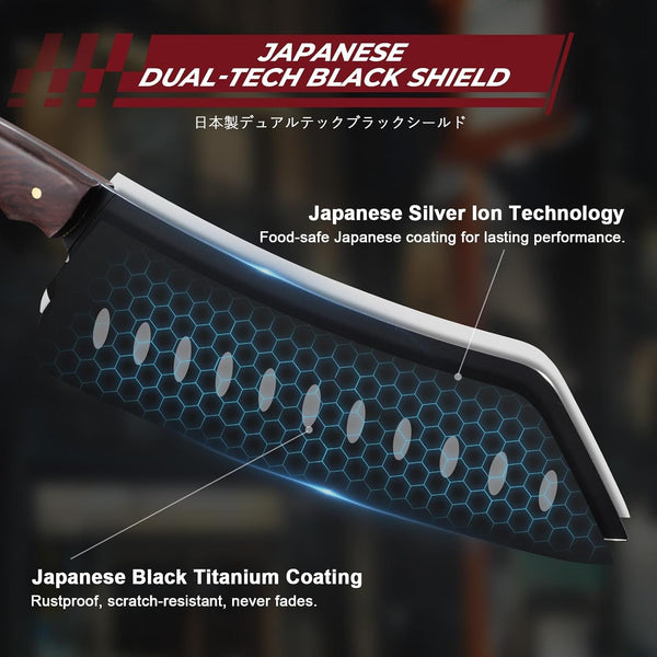 Santoku Knife 7 Inch - Japanese Chef Knife for Fish, Bunka Knife2