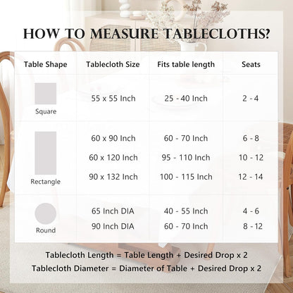 100% Pure French Linen Tablecloth(White, Square-55X55 Inch)7