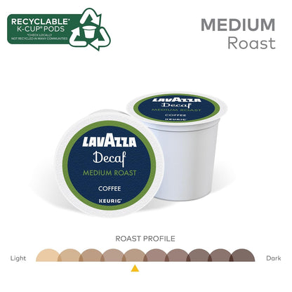 Lavazza Decaf, Single-Serve Keurig K-Cup Pods, Medium Roast Coffee, 60-Count Box (6 Packs of 10)5