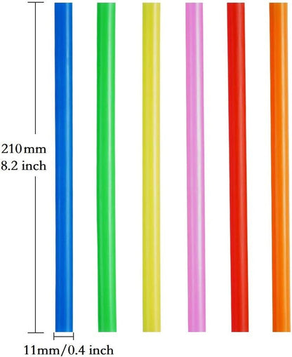 100 Pcs Jumbo Smoothie Straws, Colorful Disposable Wide-Mouth | Large Plastic Straws for Bubble Tea, Milkshakes, Thick Drinks2