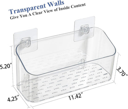 2 Pack Clear Bath Toy Storage Organizer for Baby & Toddler Shower2