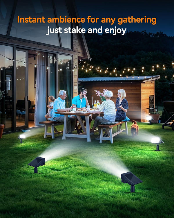 Solar Lights Outdoor Waterproof IP65, 56 LED 3 Lighting Modes Solar Spot Lights Outdoor, Solar Powered Landscape Lighting for Yard Pathway Garden, 4 Pack (Cool White)9