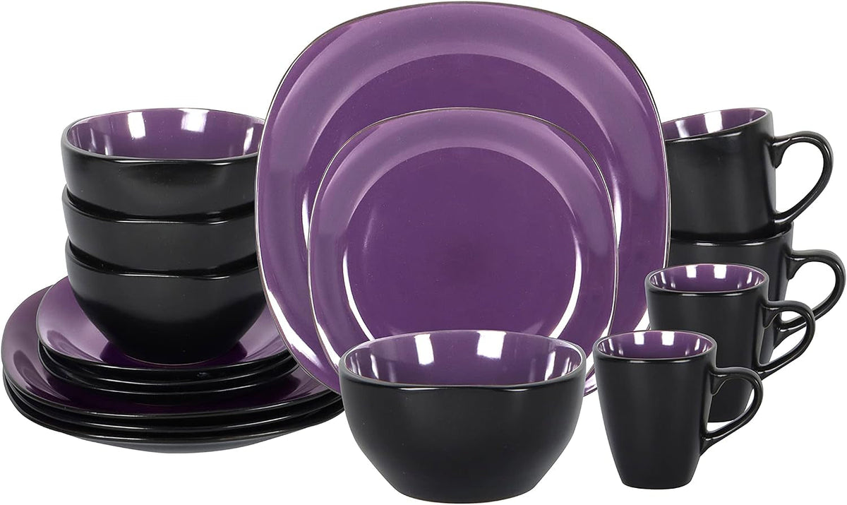 homevss-stoneware-square-16pc-dinnerware-set-inside-shiny-purple-and-outside-matte-black