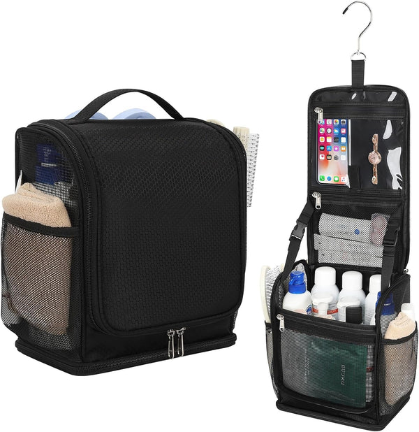 Mesh Shower Caddy Portable, Toiletry Bags for Travel, Black8