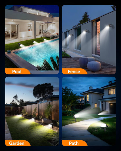 Solar Lights Outdoor Waterproof IP65, 56 LED 3 Lighting Modes Solar Spot Lights Outdoor, Solar Powered Landscape Lighting for Yard Pathway Garden, 4 Pack (Cool White)8