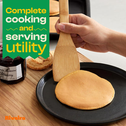 Bamboo Cooking Spoons 6-Piece – Wooden Cooking Utensils Set with Wooden Spoons for Cooking & Spatulas Wooden Utensil Sets – Premium Kitchen Utensils Set – Durable First Apartment Essentials3