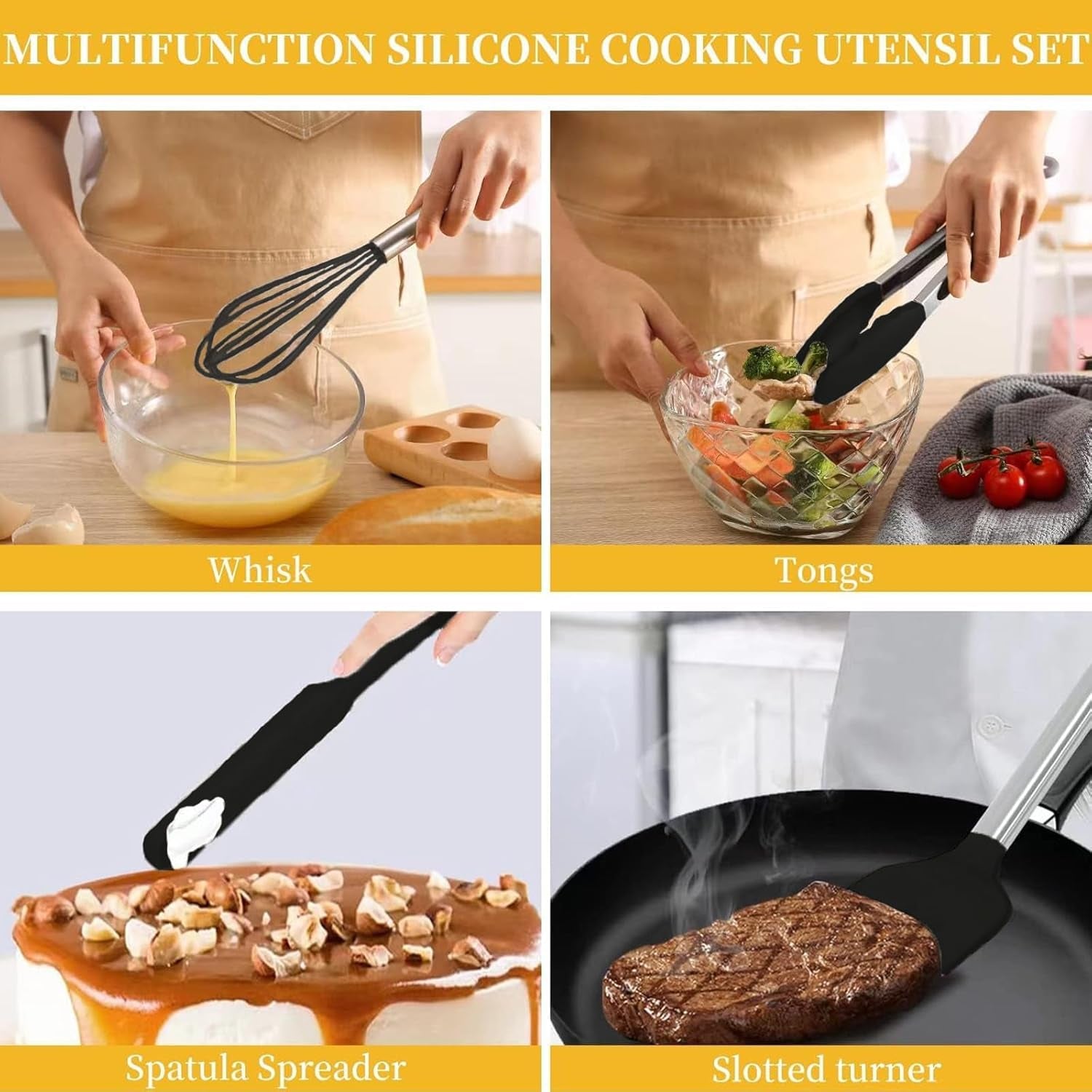 silicone-kitchen-cooking-utensils-set-with-stainless-steel-handle-spatula-set-utensil-set-cooking-utensil-set-kitchen-tools-gadgets-for-nonstick-cookware-35-black