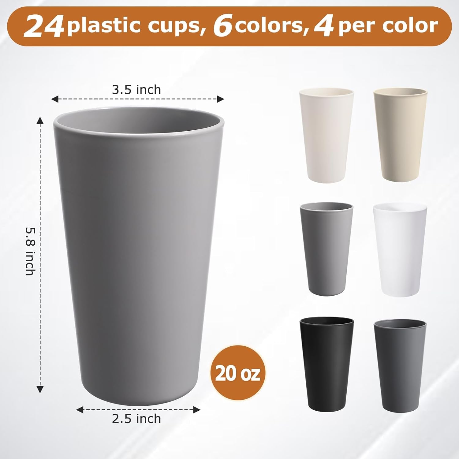 24-pcs-unbreakable-plastic-cups-set-20-oz-reusable-plastic-cups-stackable-drinking-cup-for-kitchen-outdoor-bpa-free-dishwasher-refrigerator-and-microwave-safe-20-oz-6-colors