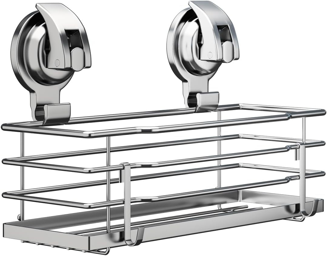 suction-cup-shower-caddy-shower-shelf-soap-dish-with-hooks-for-razor-sponge-rust-proof-304-stainless-steel-silver