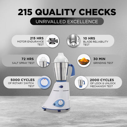 Blue Leaf Platinum 550 Watts 3 Jar Indian Mixer Grinder 110 Volts5