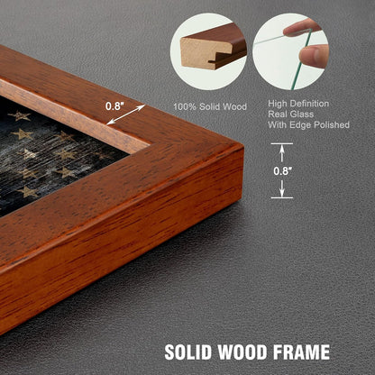 4X6 Picture Frame Set of 2 Made of Solid Wood Photo Frame with Real Glass for Pictures 4X6 without Mat, Wall Mount or Tabletop Gallery Photo Frames,Brown4